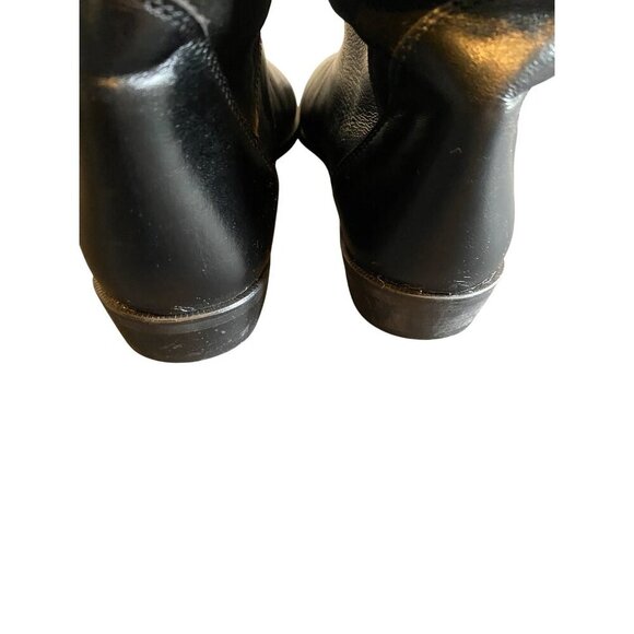 Bally Of Switzerland Black Leather and Suede Designer Lace Back Riding Boots 7.5 - Picture 6 of 7